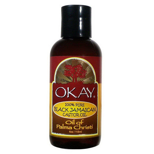 Black Jamaican Castor Oil 100% Pure By Okay, 4 Oz
